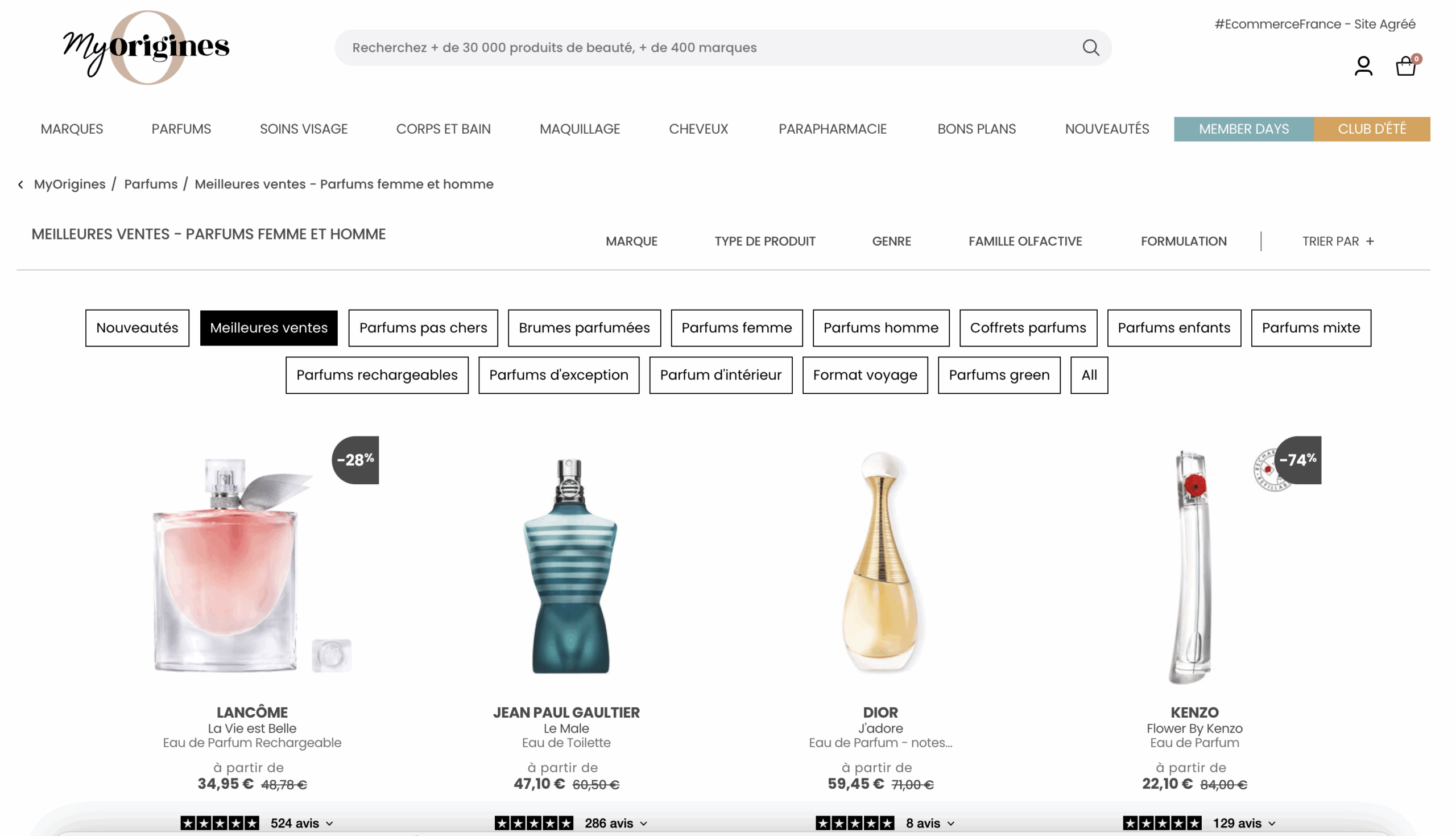 Pourquoi Origines Parfums est moins cher ?