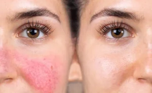 rougeurs du visage