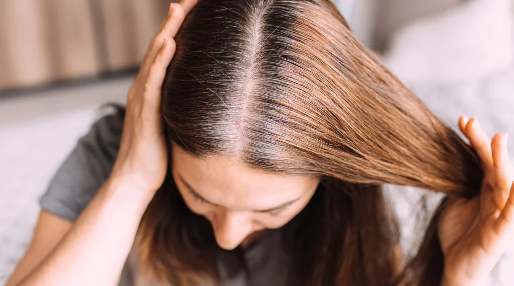 Henné sur cheveux blancs