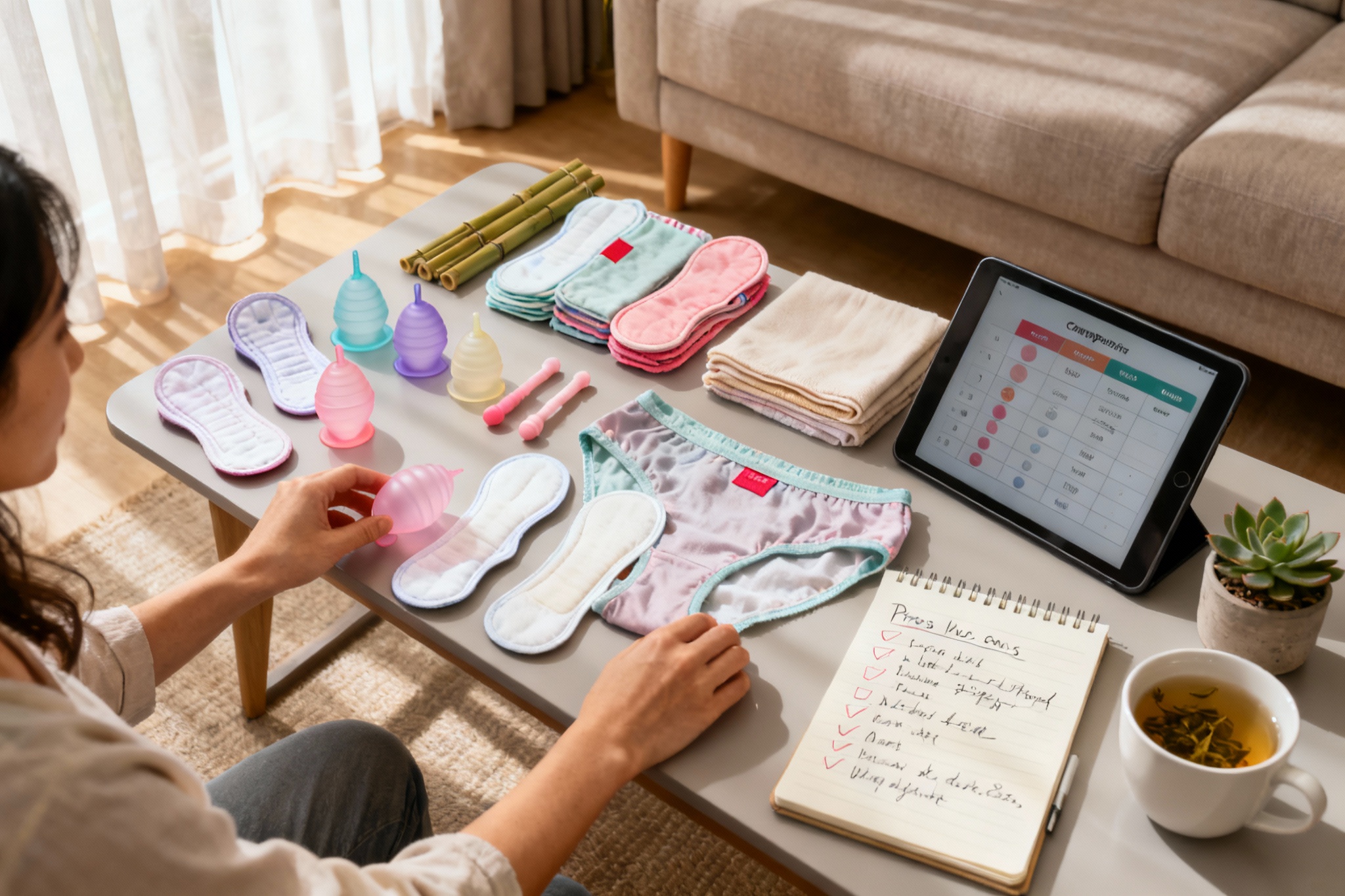 Protections menstruelles lavables :