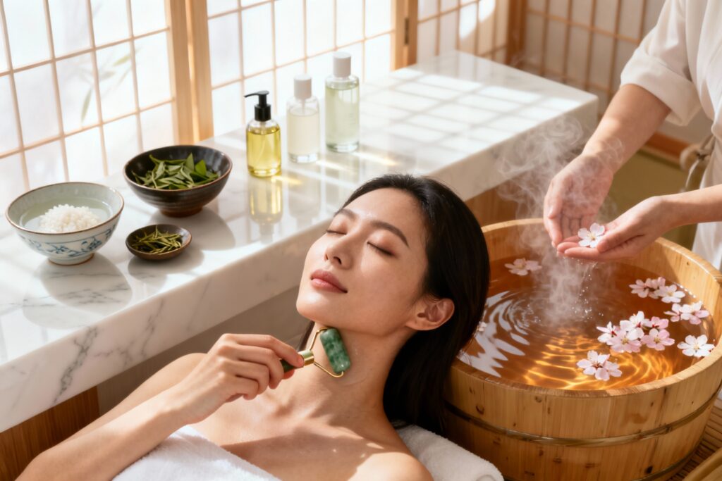 Illustration : Cosmétique japonais : les secrets d’une peau éclatante et saine