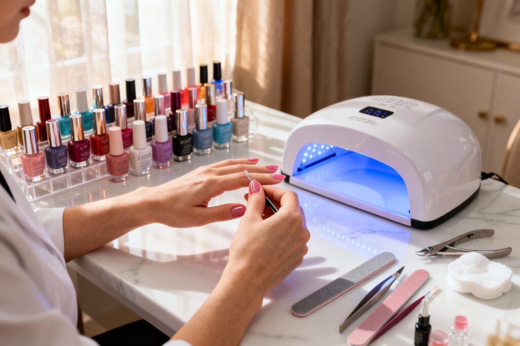 Illustration : Vernis semi-permanent maison : protéger vos ongles naturellement