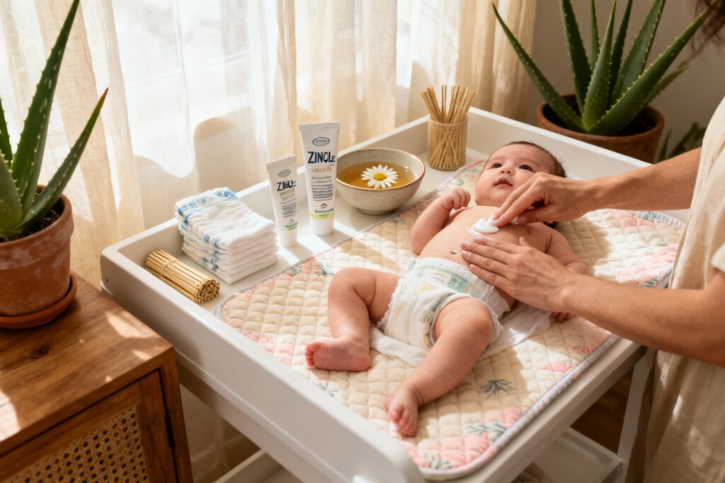 Illustration : Érythème fessier bébé : causes, soins et remèdes efficaces