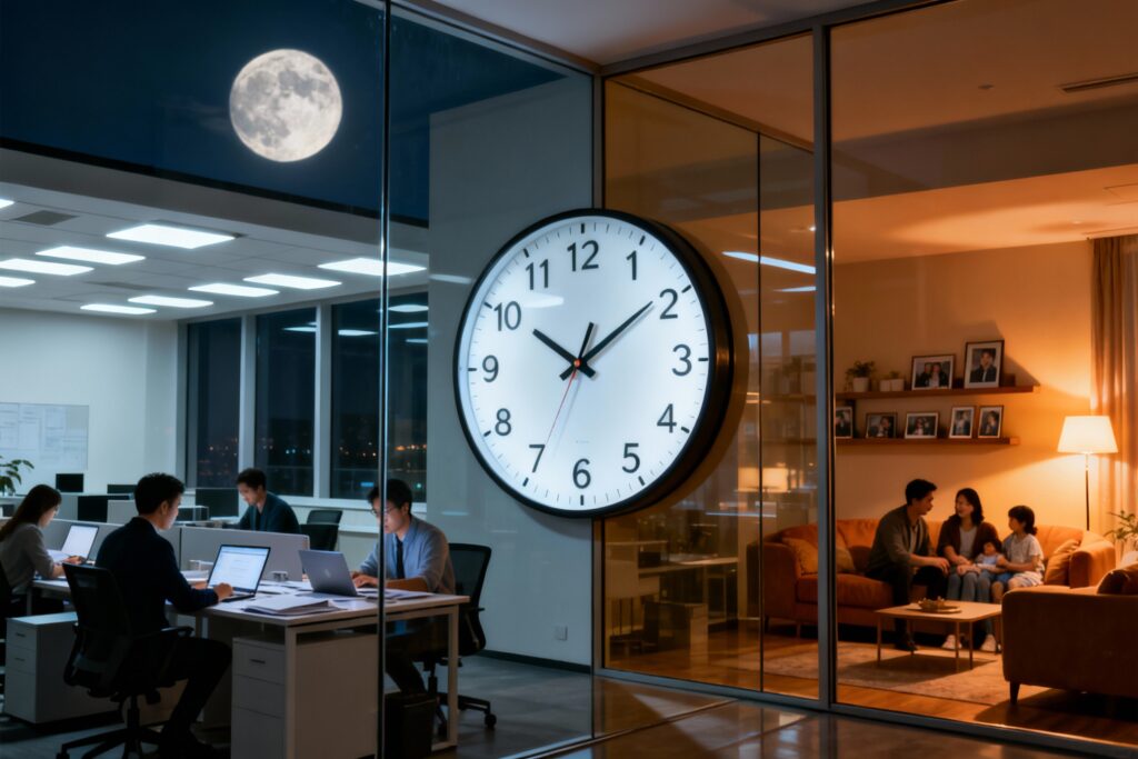 Illustration : 23h23 et travail : signification et messages de l&rsquo;heure miroir