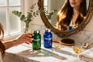 Illustration : Luxéol vs Forcapil : quel complément choisir pour vos cheveux ?