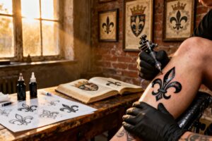 Illustration : Tatouage fleur de lys : signification profonde et symbolisme