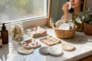 Illustration : Lingettes démaquillantes lavables : une autre façon de prendre soin de sa peau… et de la planète