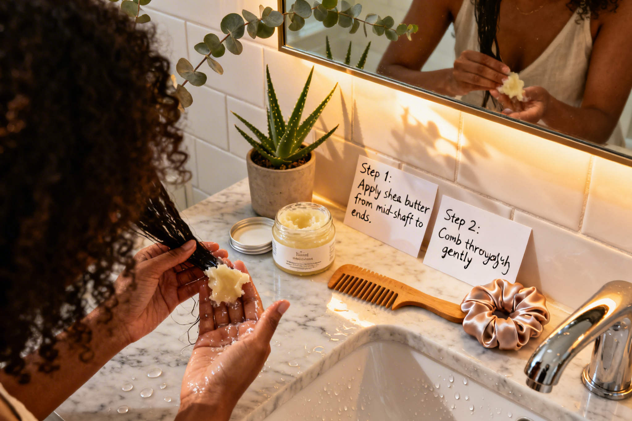 Illustration : Beurre de karité bio : bienfaits beauté pour peau et cheveux