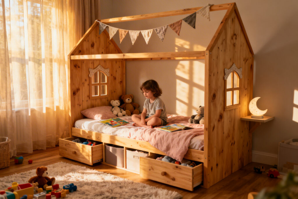 Illustration : Lit cabane enfant : vrai atout d&rsquo;autonomie ou simple tendance ?