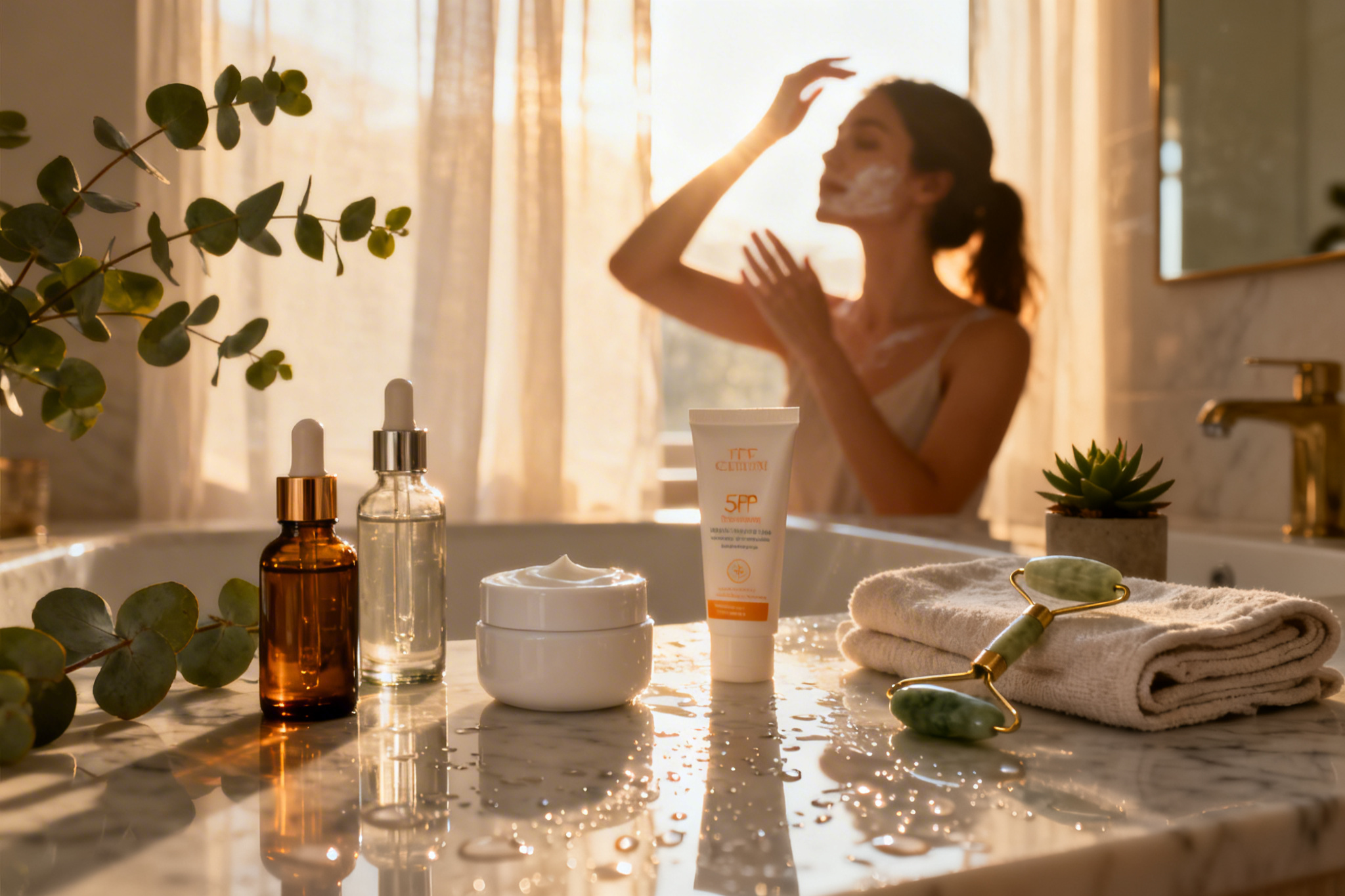 Routine skincare matin : 5 étapes pour une peau protégée