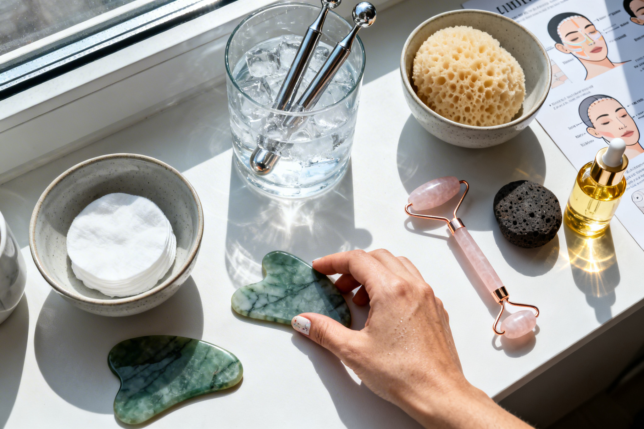 Illustration : Drainage lymphatique visage maison : techniques et bienfaits