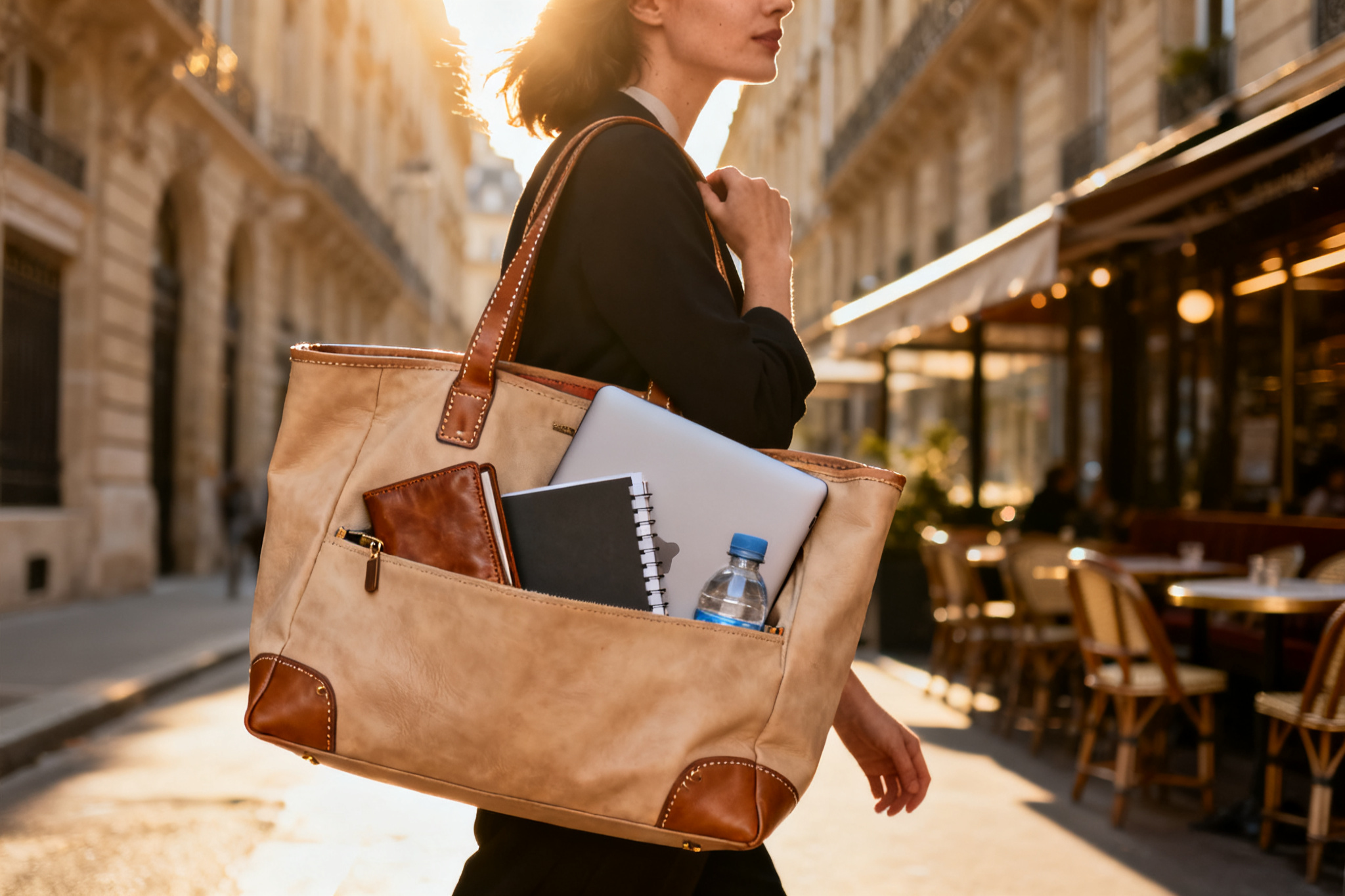 Illustration : sac cabas cuir élégant pour femme
